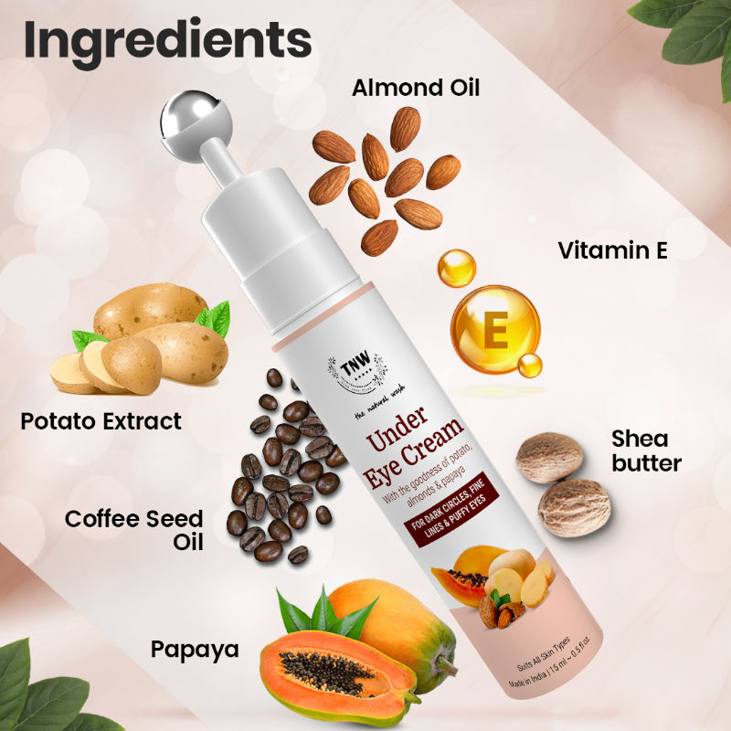 Under Eye Cream Roll On to Reduce Dark Circles, Puffiness and Fine Lines