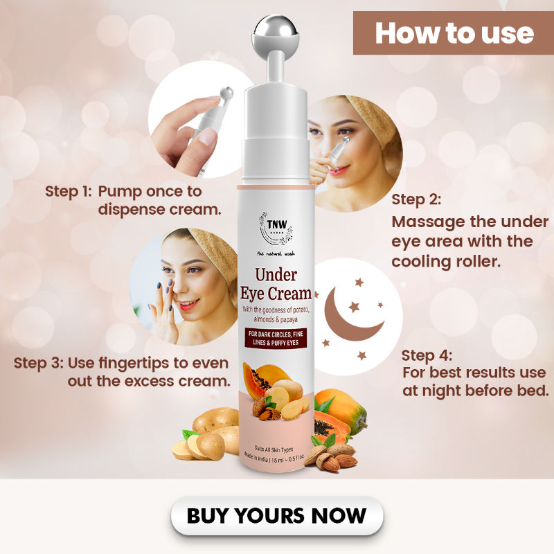 Under Eye Cream Roll On to Reduce Dark Circles, Puffiness and Fine Lines