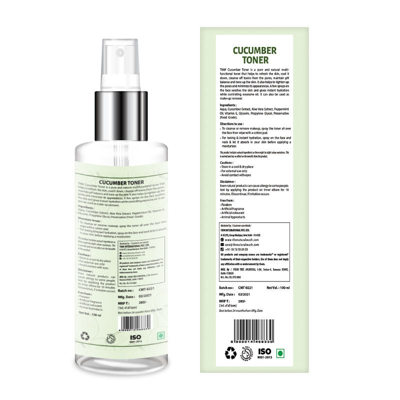 Cucumber Toner for Cleansing, Refreshing & Hydration Face Toner