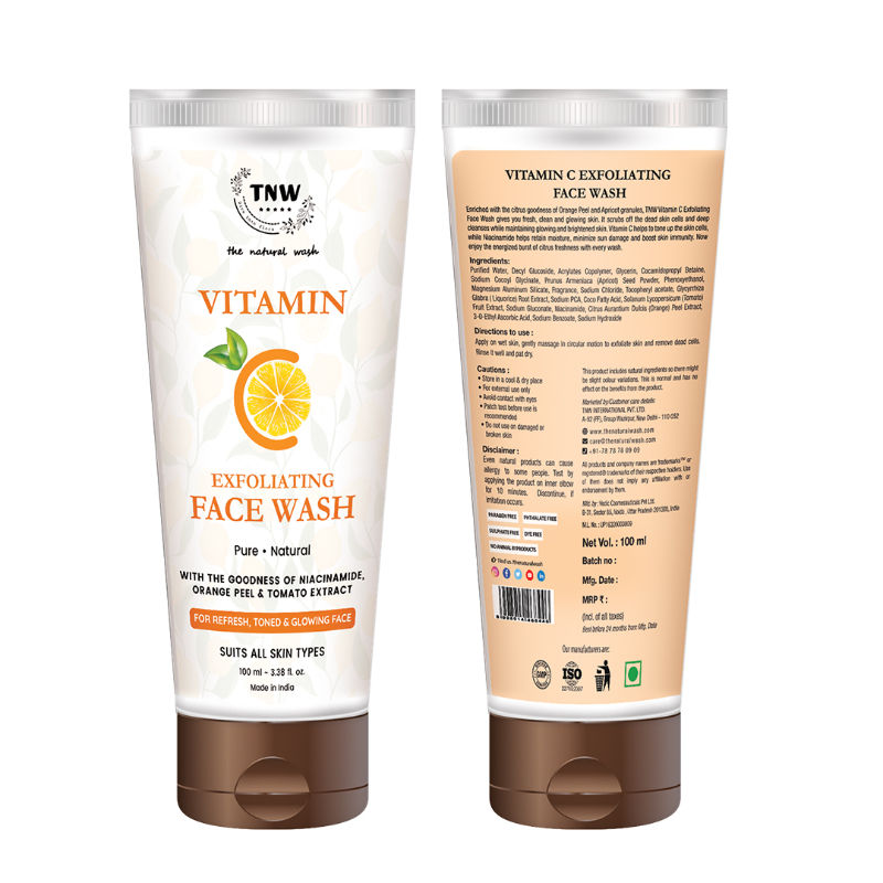 Deep Cleansing & Skin Brightening Vitamin C Face Wash Exfoliating