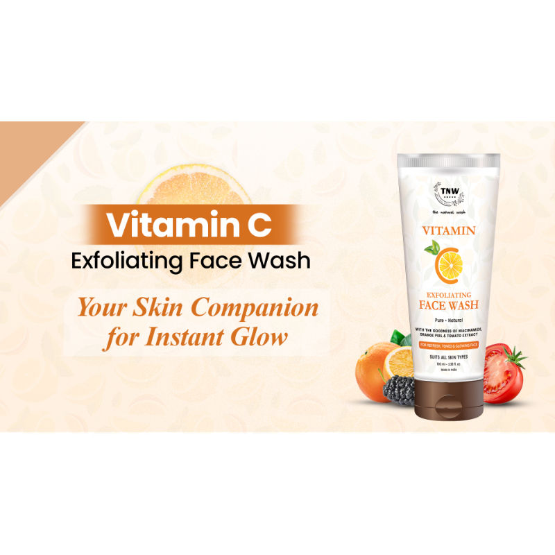 Deep Cleansing & Skin Brightening Vitamin C Face Wash Exfoliating