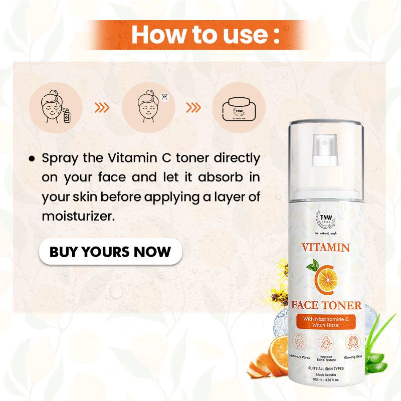 Vitamin C Face Toner for Improve Skin Texture with Niacinamide & Witch Hazel