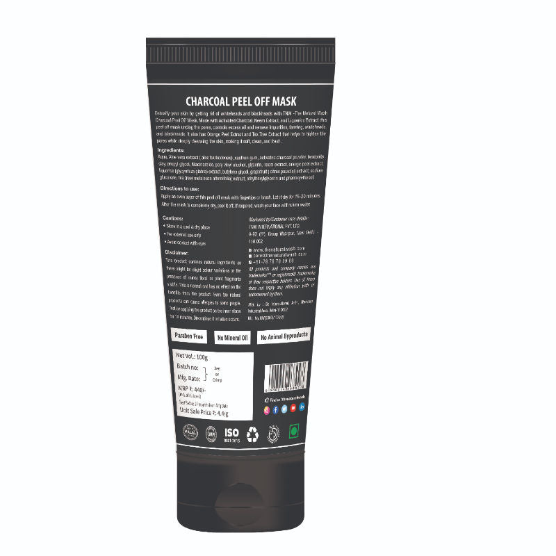 Charcoal Peel Off Face Mask with Activated Charcoal & Liquorice Extract