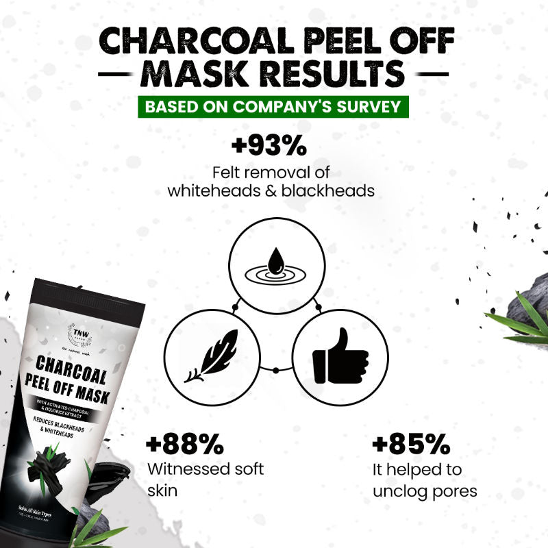 Charcoal Peel Off Face Mask with Activated Charcoal & Liquorice Extract