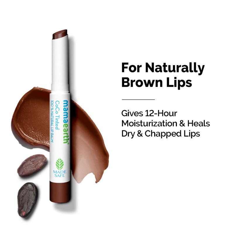 Cherry Tinted Natural Lip Balm for 12 Hour Moisturization and Naturally Red Lips - Coco Tinted