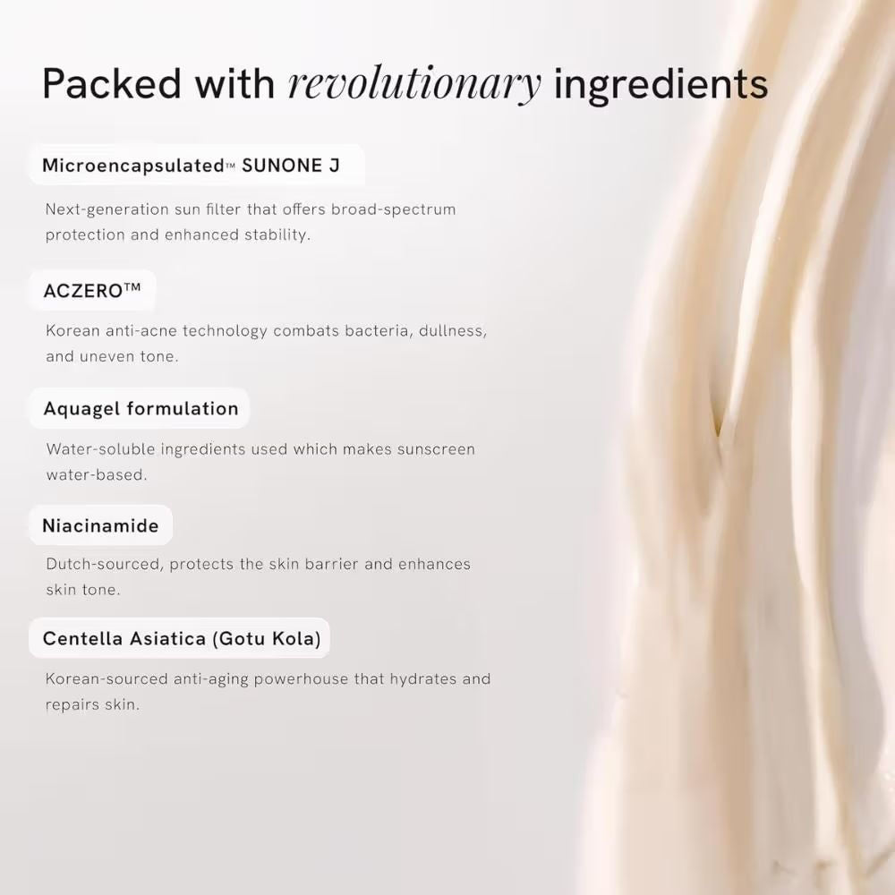 Ultra Light Sunscreen SPF 50+ with SunOne-J & AcZero For Oily, Dry, Acne-prone Skin