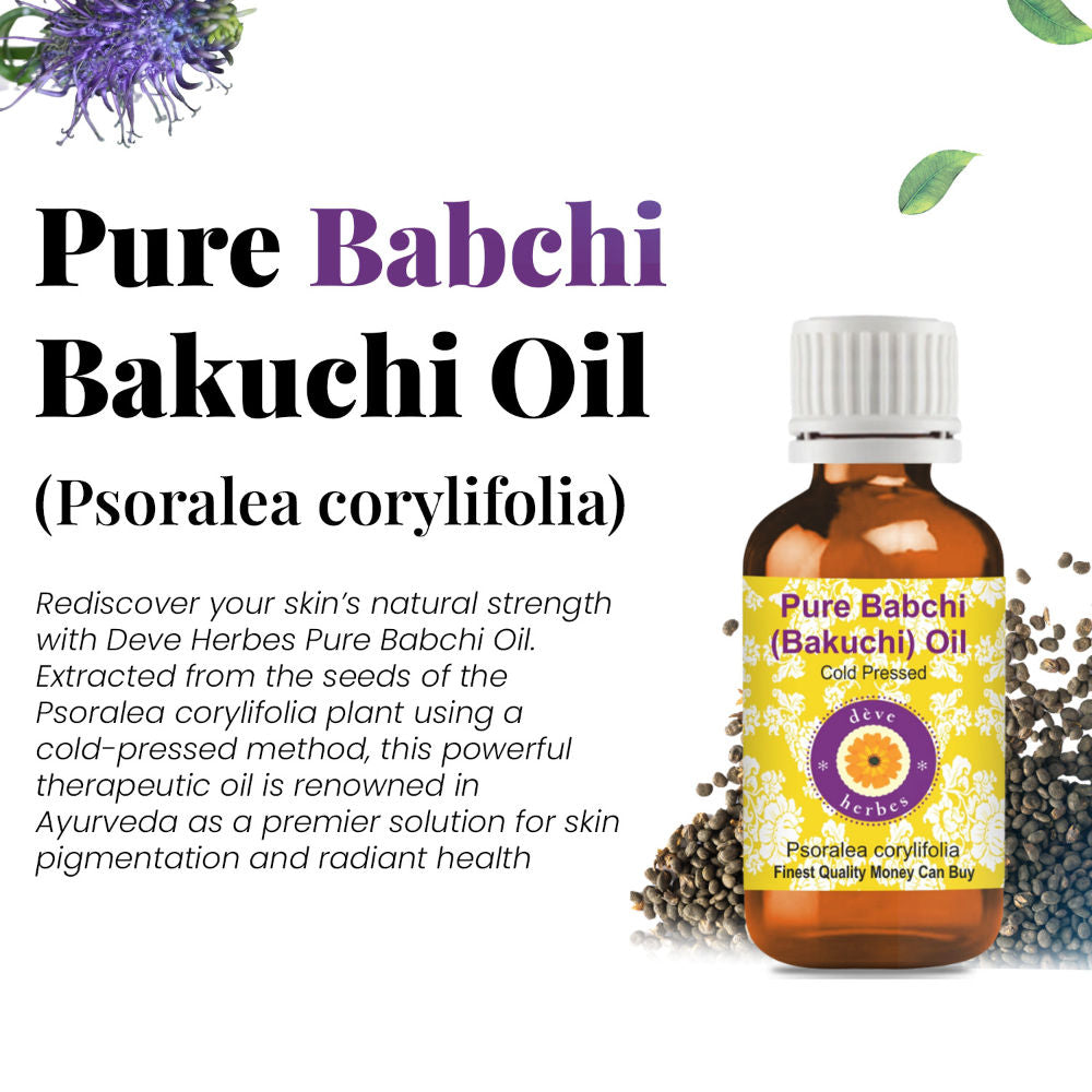 Pure Babchi Oil For Anit-Aging, Hydrating, Even Skin Tone & Reducing Fine Lines