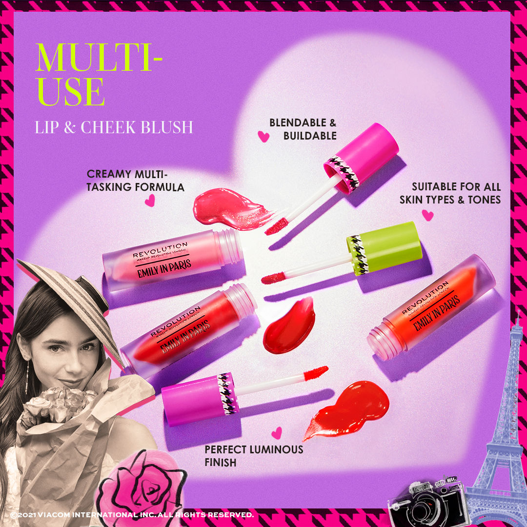 X Emily In Paris Multi-Use Lip & Cheek Blush Paris Fantasy Rouge