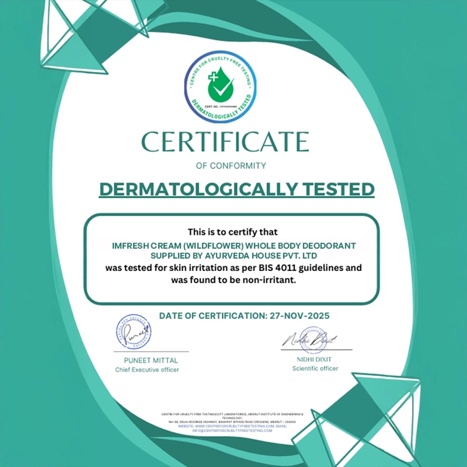 Imfresh Wildflower Deodorant Cream For Whole body, Underarms Areas & Long Lasting Odour Control