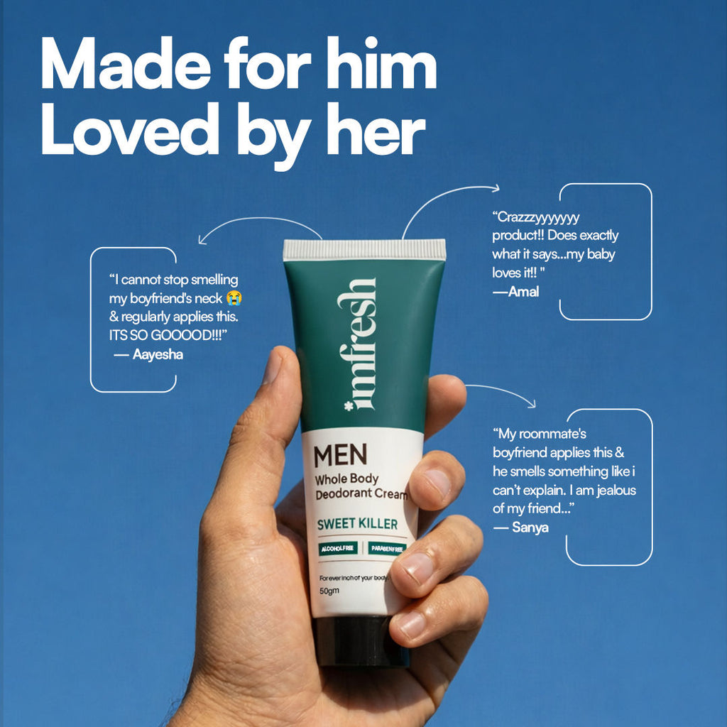 Imfresh Sweet Killer Deodorant Cream For Whole body, Underarms Areas & Long Lasting Odour Control