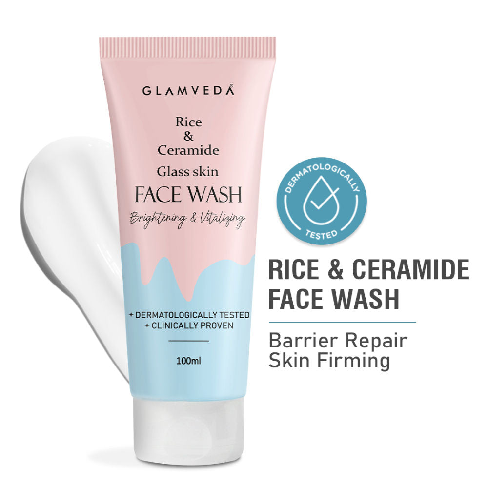 Rice Water & Ceramide Glass Skin Brightening Face Wash
