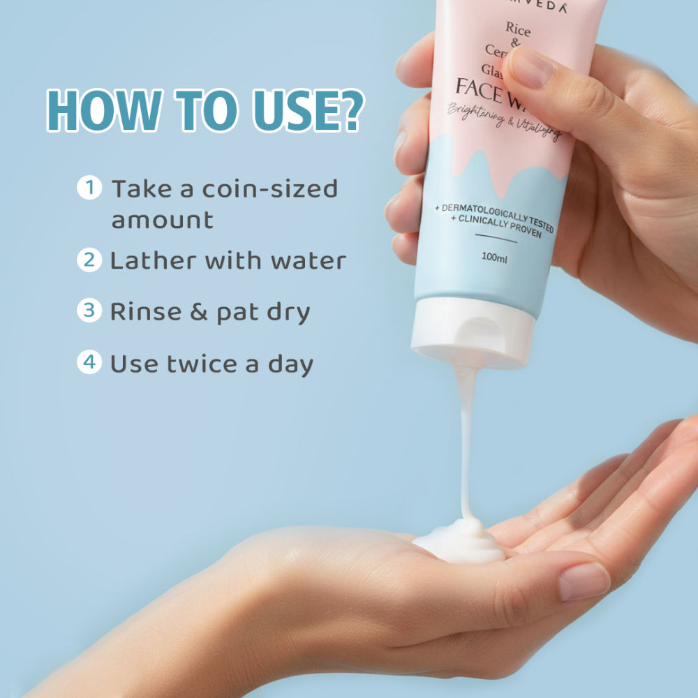 Rice Water & Ceramide Glass Skin Brightening Face Wash