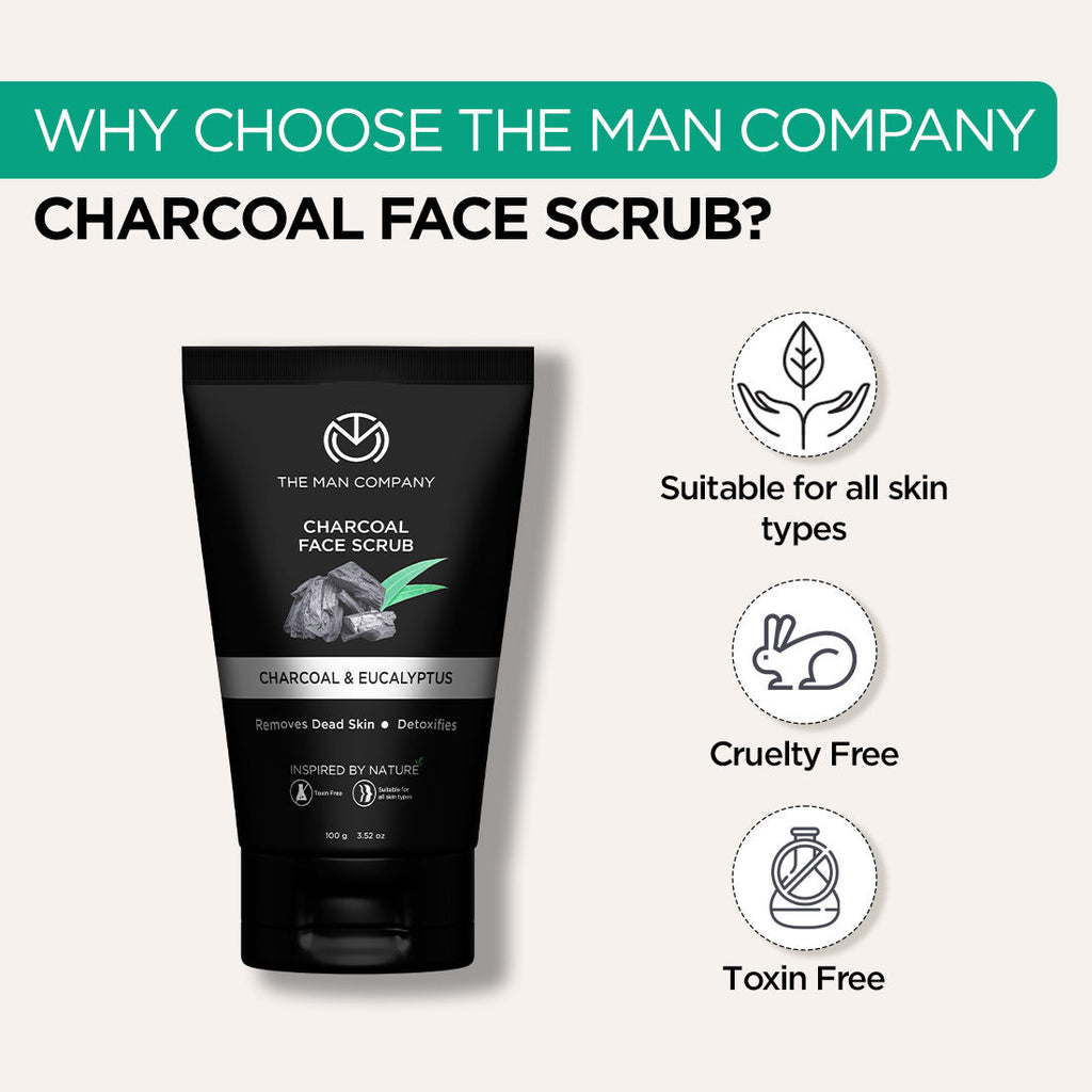 Charcoal Face Scrub With Lemongrass & Eucalyptus