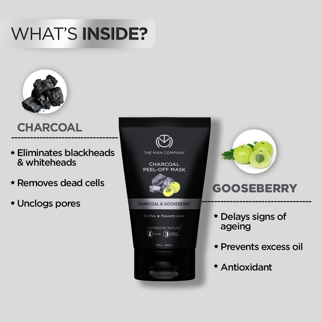 Charcoal Peel Off Mask Moringa & Gooseberry