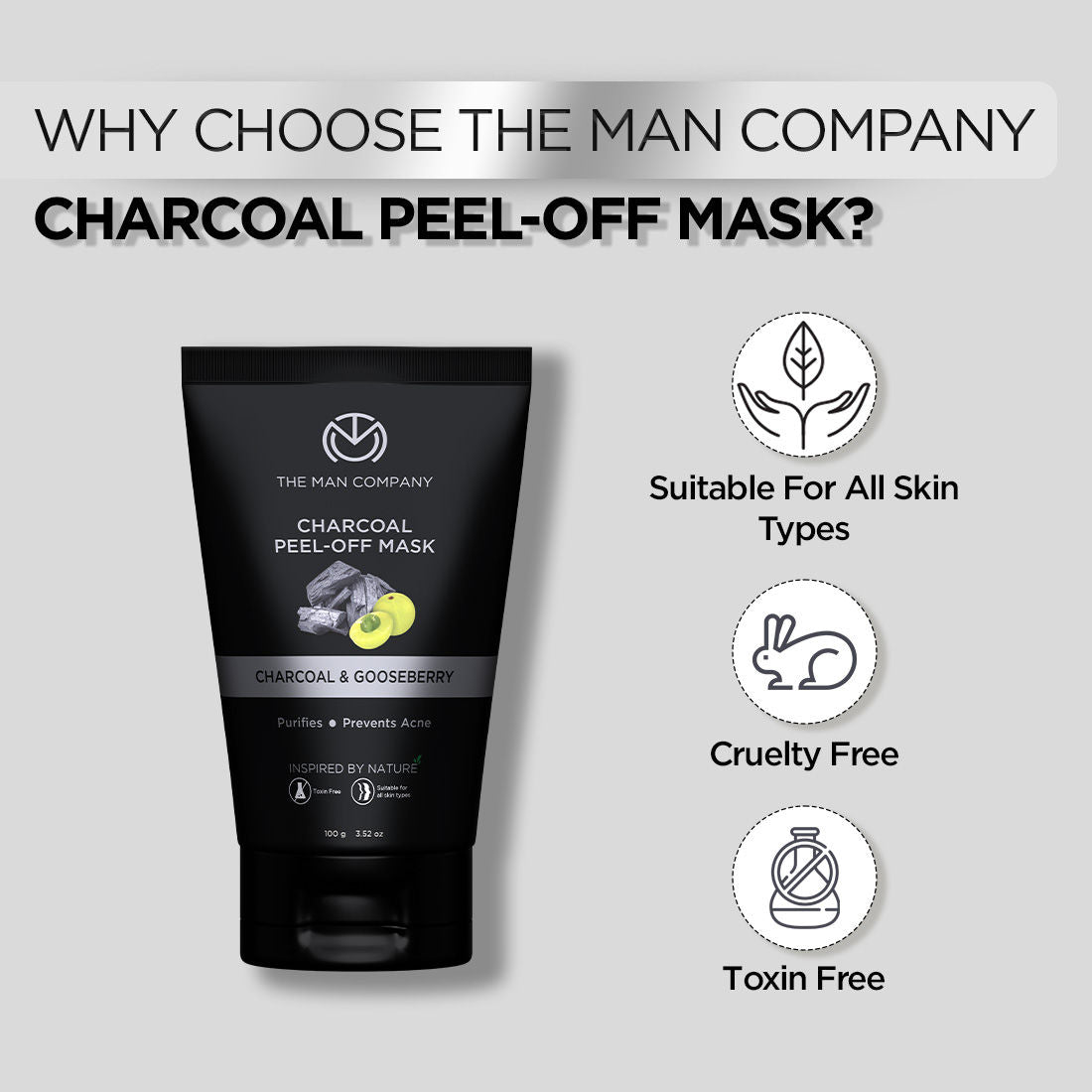 Charcoal Peel Off Mask Moringa & Gooseberry
