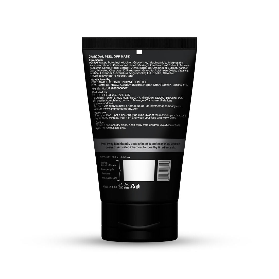 Charcoal Peel Off Mask Moringa & Gooseberry