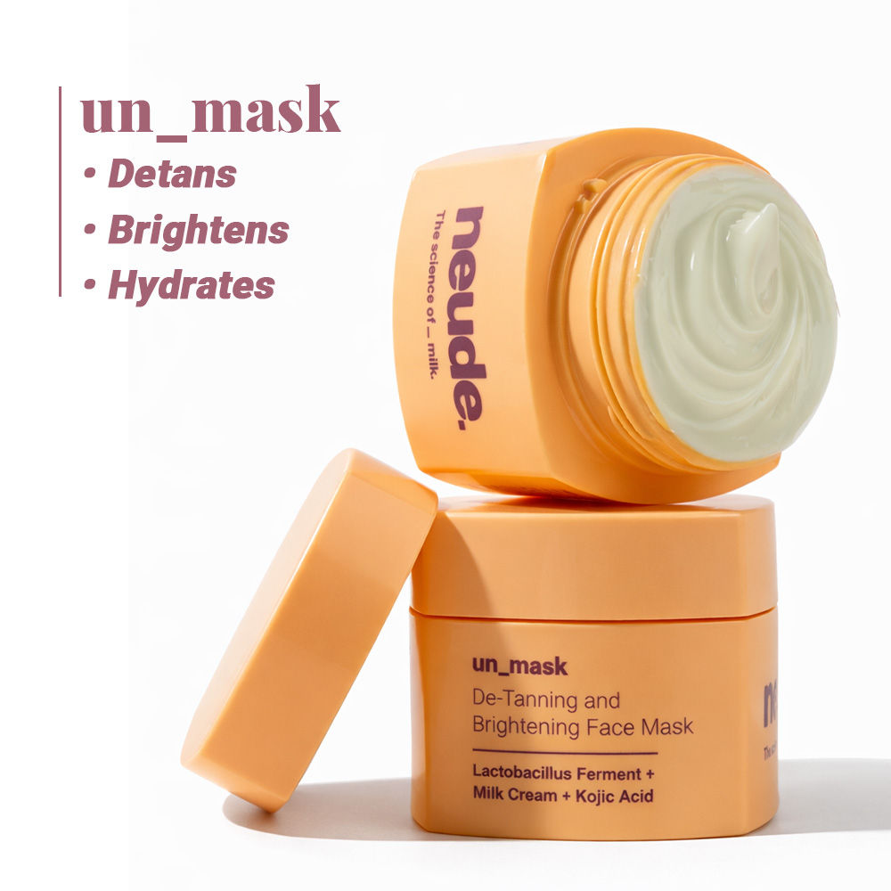 Neude Instant Detanning + Hydrating + Brightening Face Mask - Dry Skin Friendly