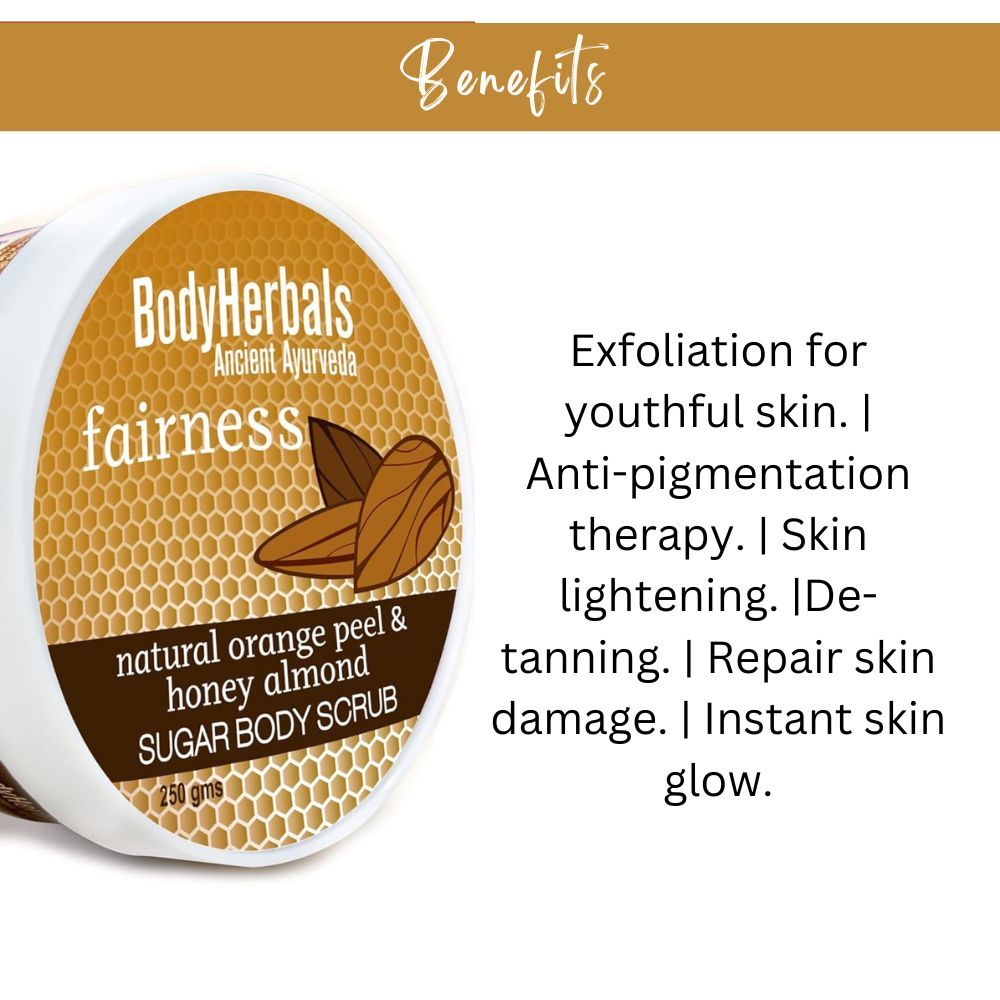 Fairness Natural Orange Peel & Honey Almond Sugar Body Scrub