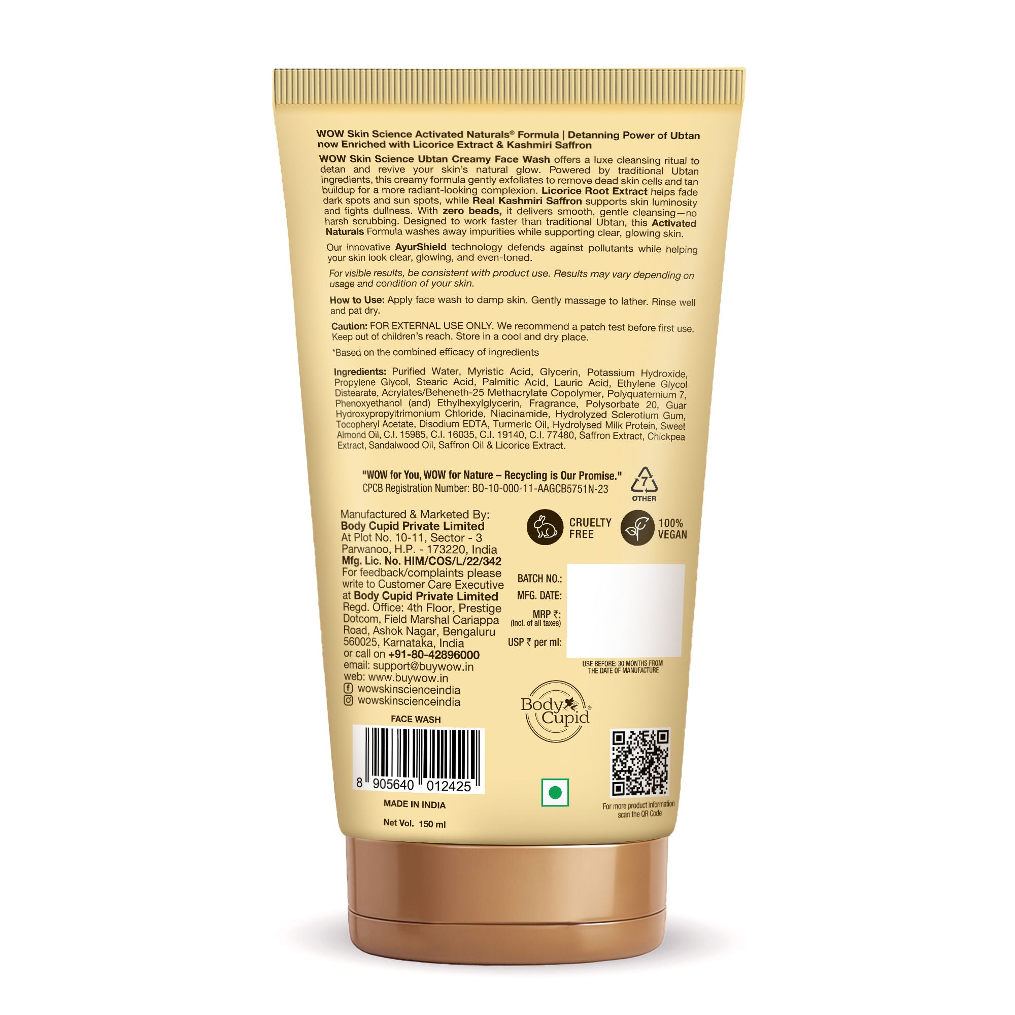 Skin Science Ubtan Creamy Face Wash