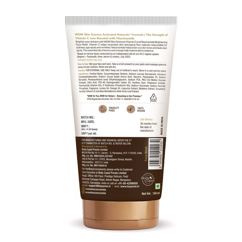 Skin Science Brightening Vitamin C & Niacinamide Face Wash