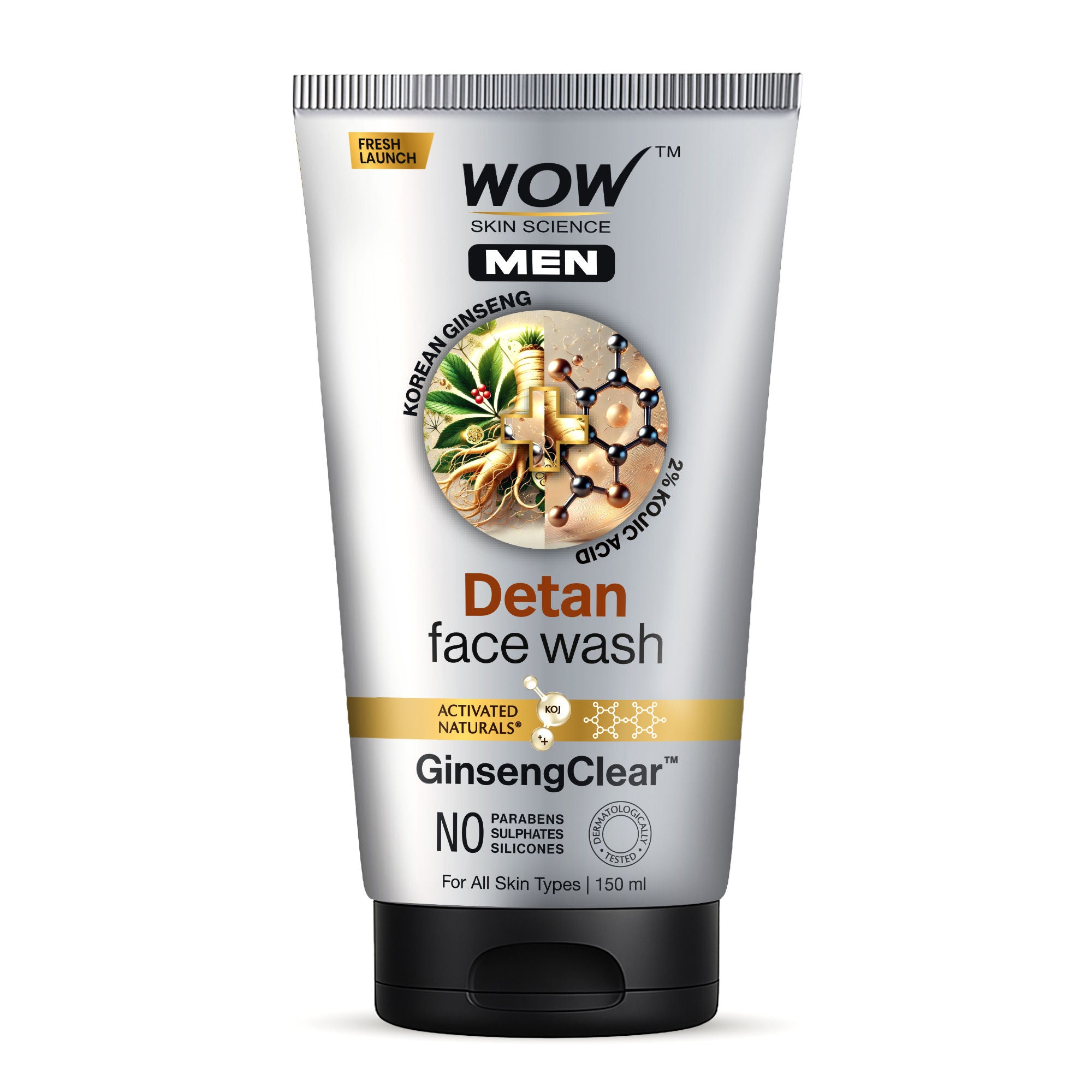Skin Science Men Korean Ginseng + Kojic Acid Detan Face Wash Gel