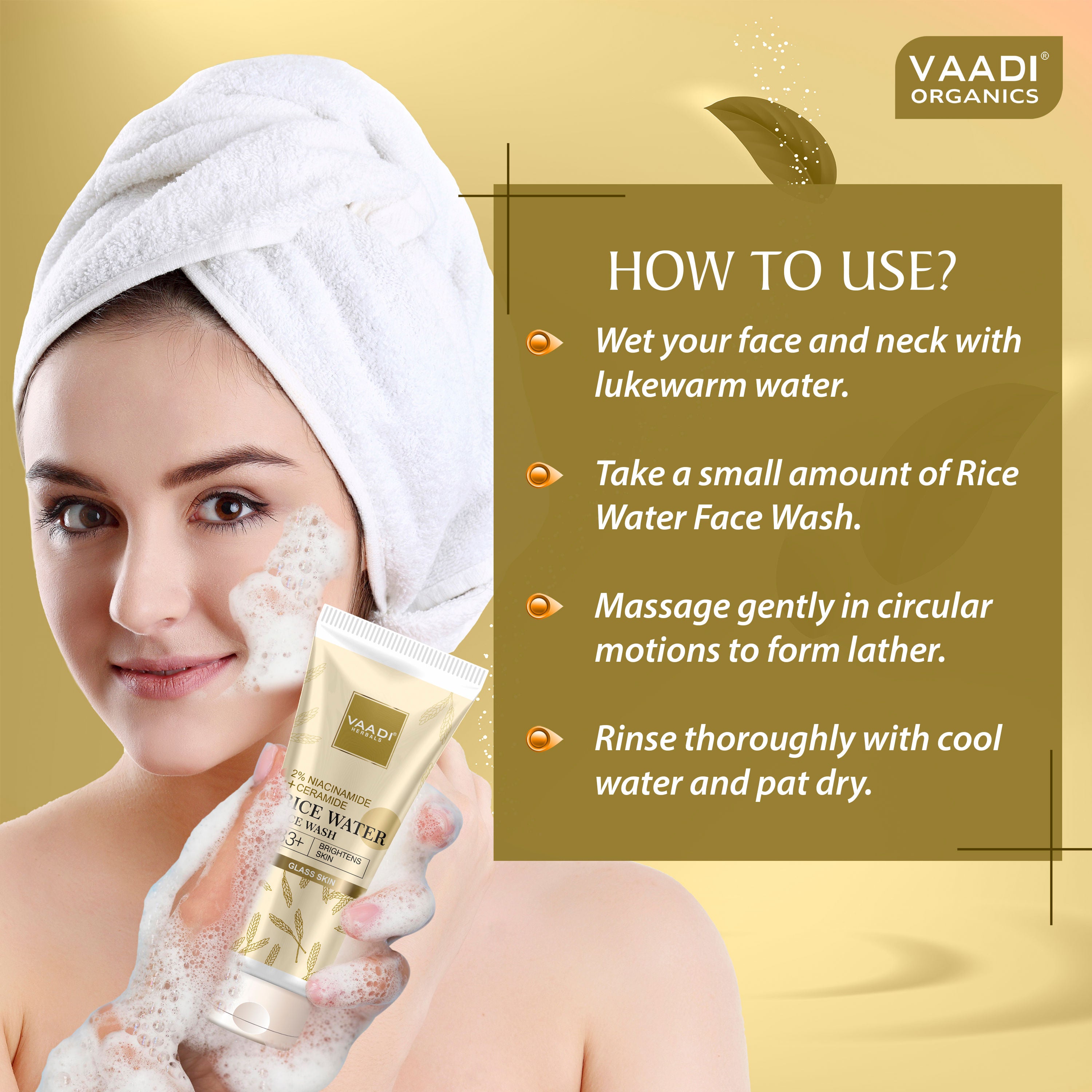 2% Niacinamide & Ceramide Rice Water Face Wash B3+