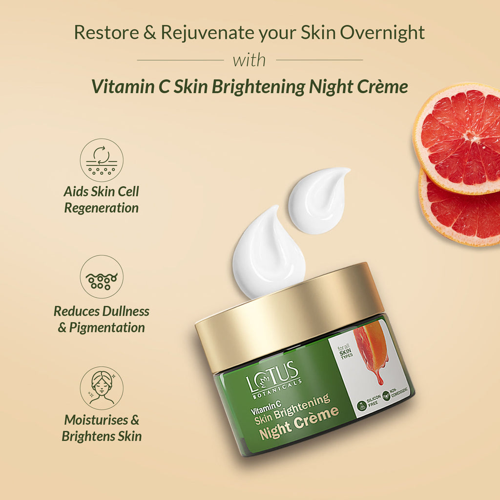 Skin Brightening Night Face Cream|100% Vitamin C | Chemical Free|All Skin Types
