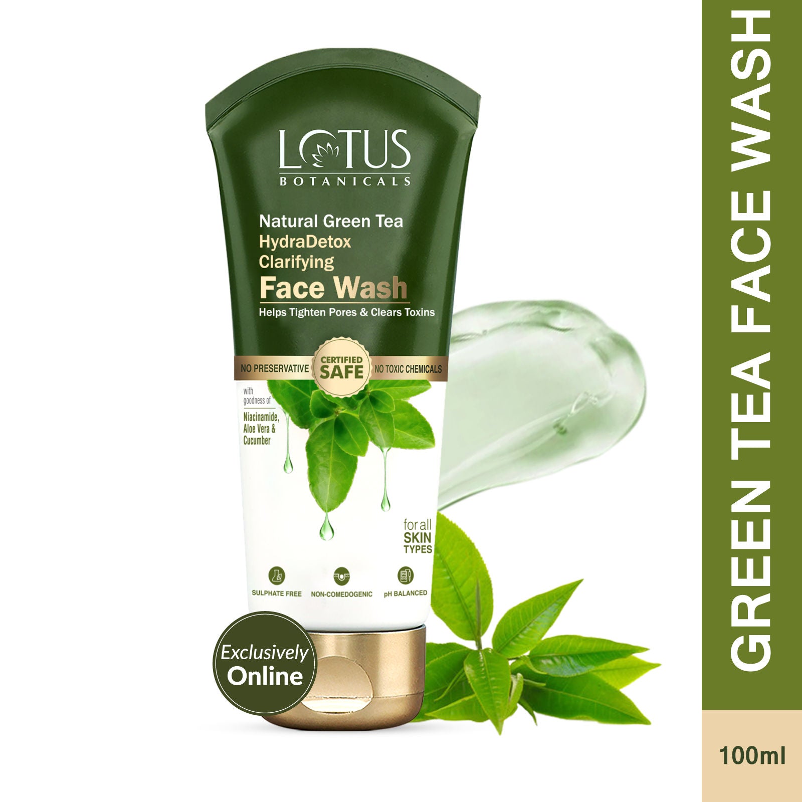 Natural Green Tea Hydradetox Clarifying Face Wash | For All Skin Types