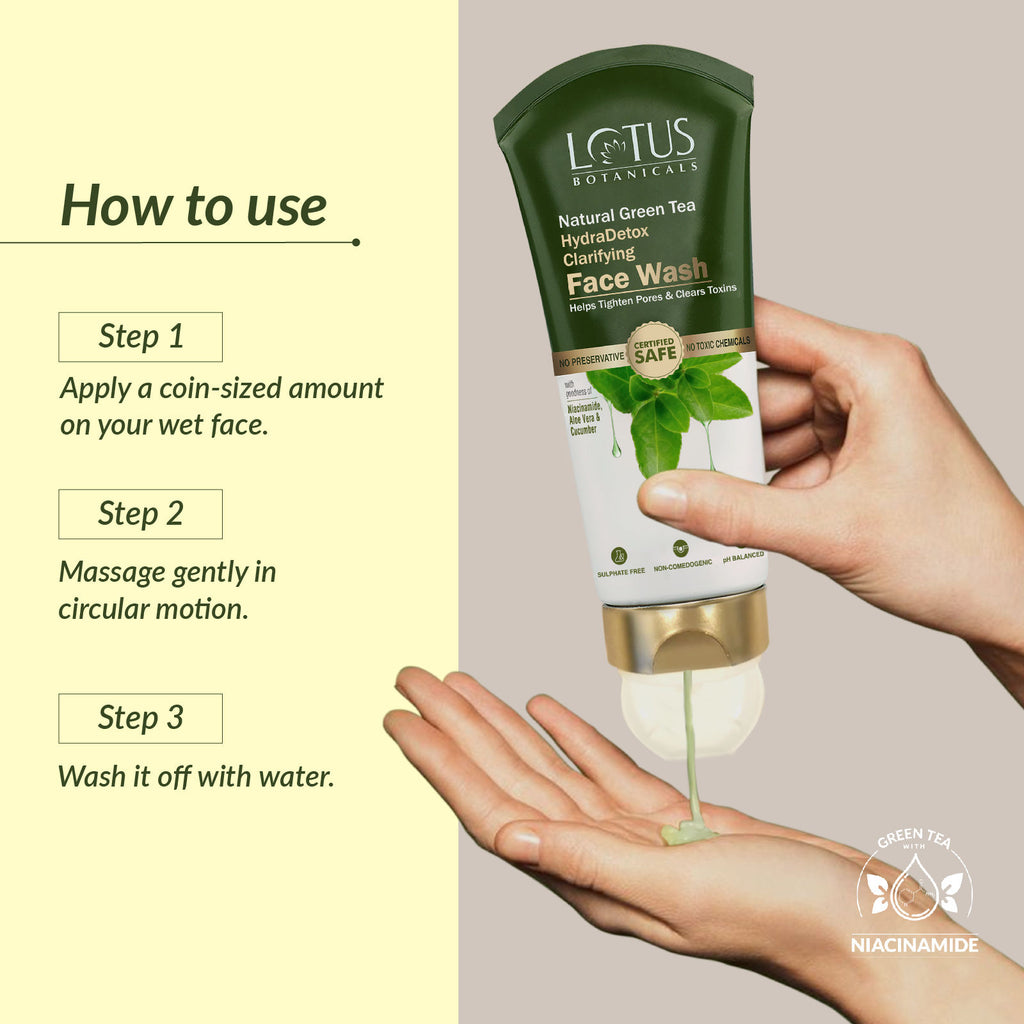 Natural Green Tea Hydradetox Clarifying Face Wash | For All Skin Types