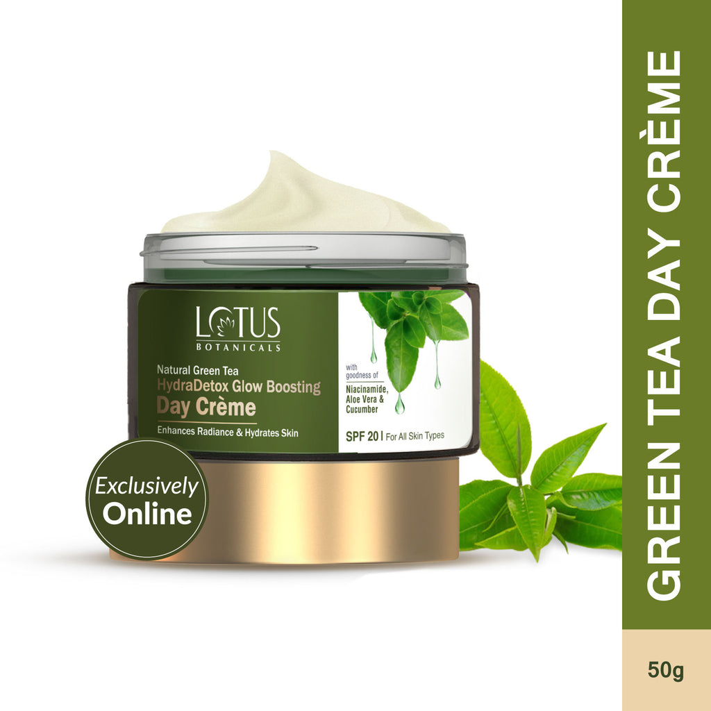 Natural Green Tea HydraDetox Glow Boosting Day Face Cream SPF 20 With Niacinamide