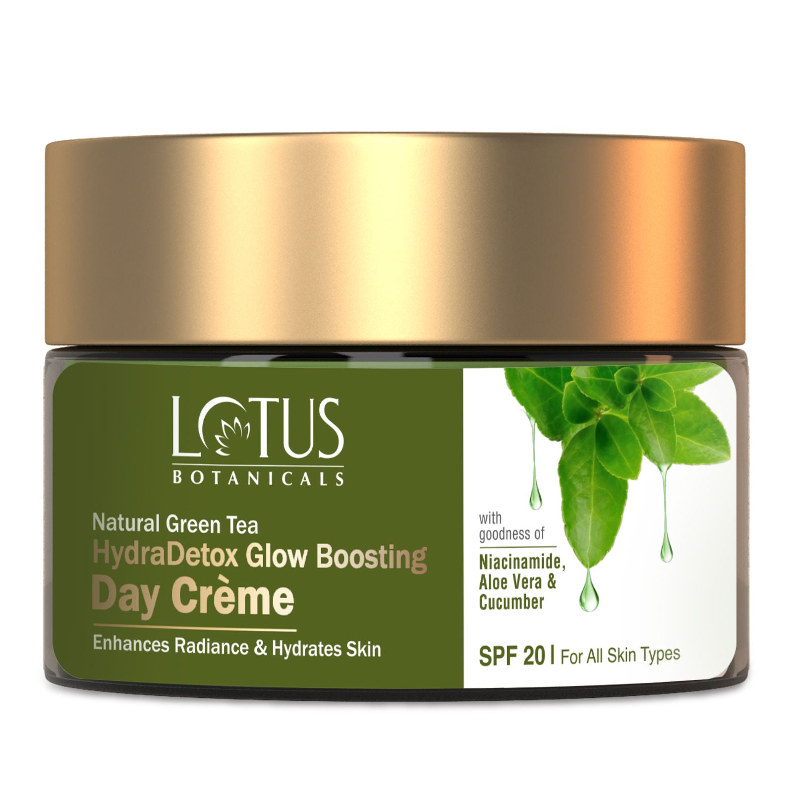 Natural Green Tea HydraDetox Glow Boosting Day Face Cream SPF 20 With Niacinamide
