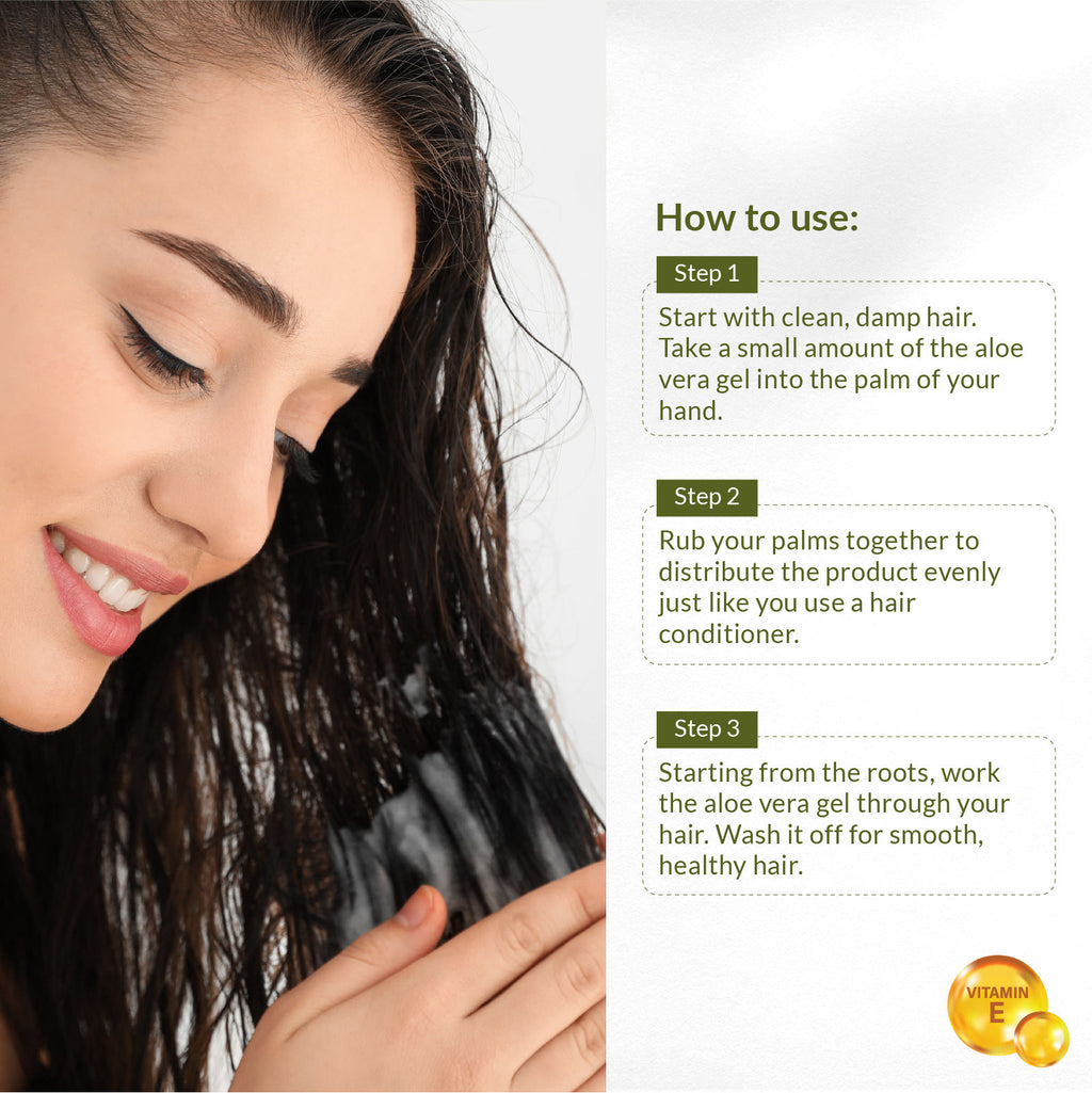 100% Pure AloeVera Gel with Vitamin E, Soothing Gel For Skin & Hair, All Skin Types