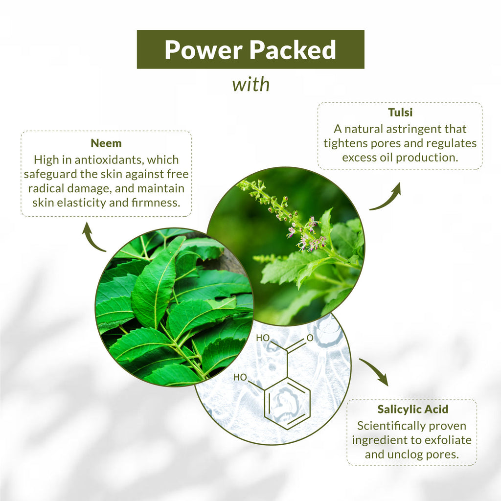 Neem, Tulsi & Salicylic Acid Gentle Foaming Face Wash