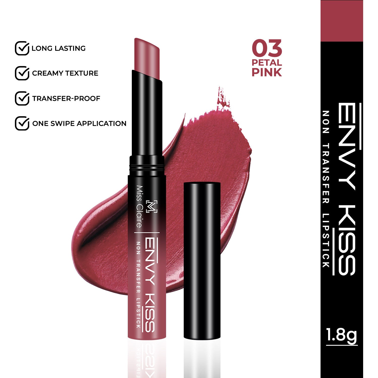 Envy Kiss Non Transfer Lipstick - 03 Petal Pink