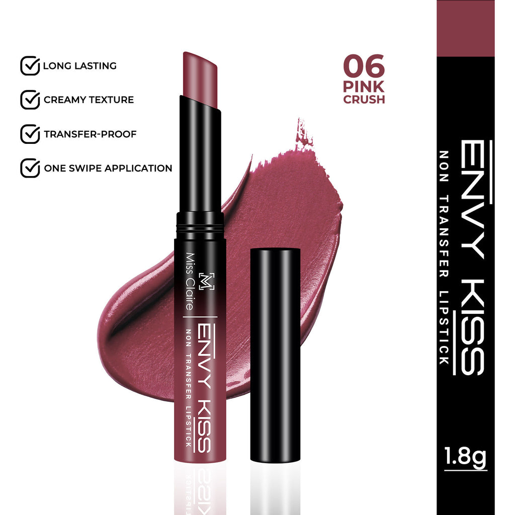 Envy Kiss Non Transfer Lipstick - 06 Pink Crush