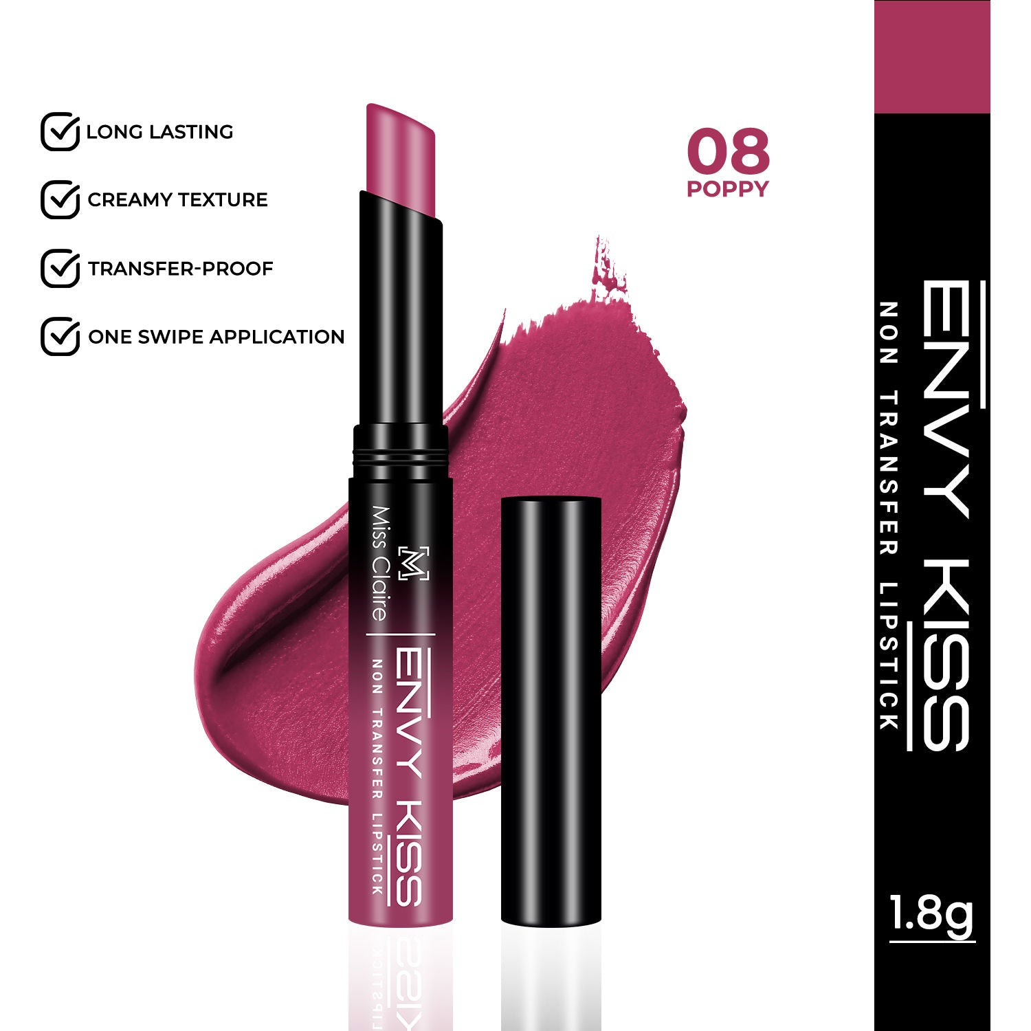 Envy Kiss Non Transfer Lipstick - 08 Poppy