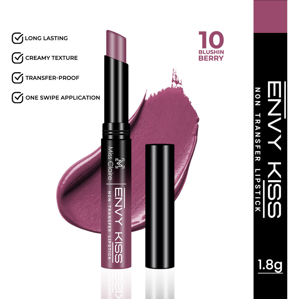 Envy Kiss Non Transfer Lipstick - 10 Blushin Berry