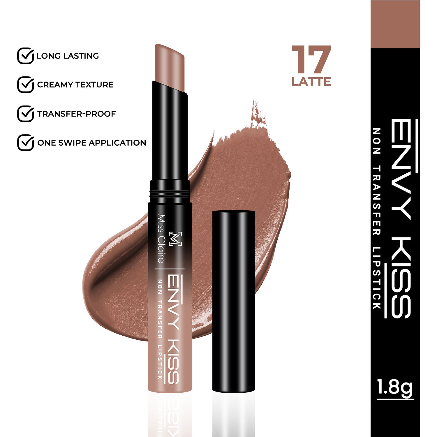 Envy Kiss Non Transfer Lipstick - 17 Latte