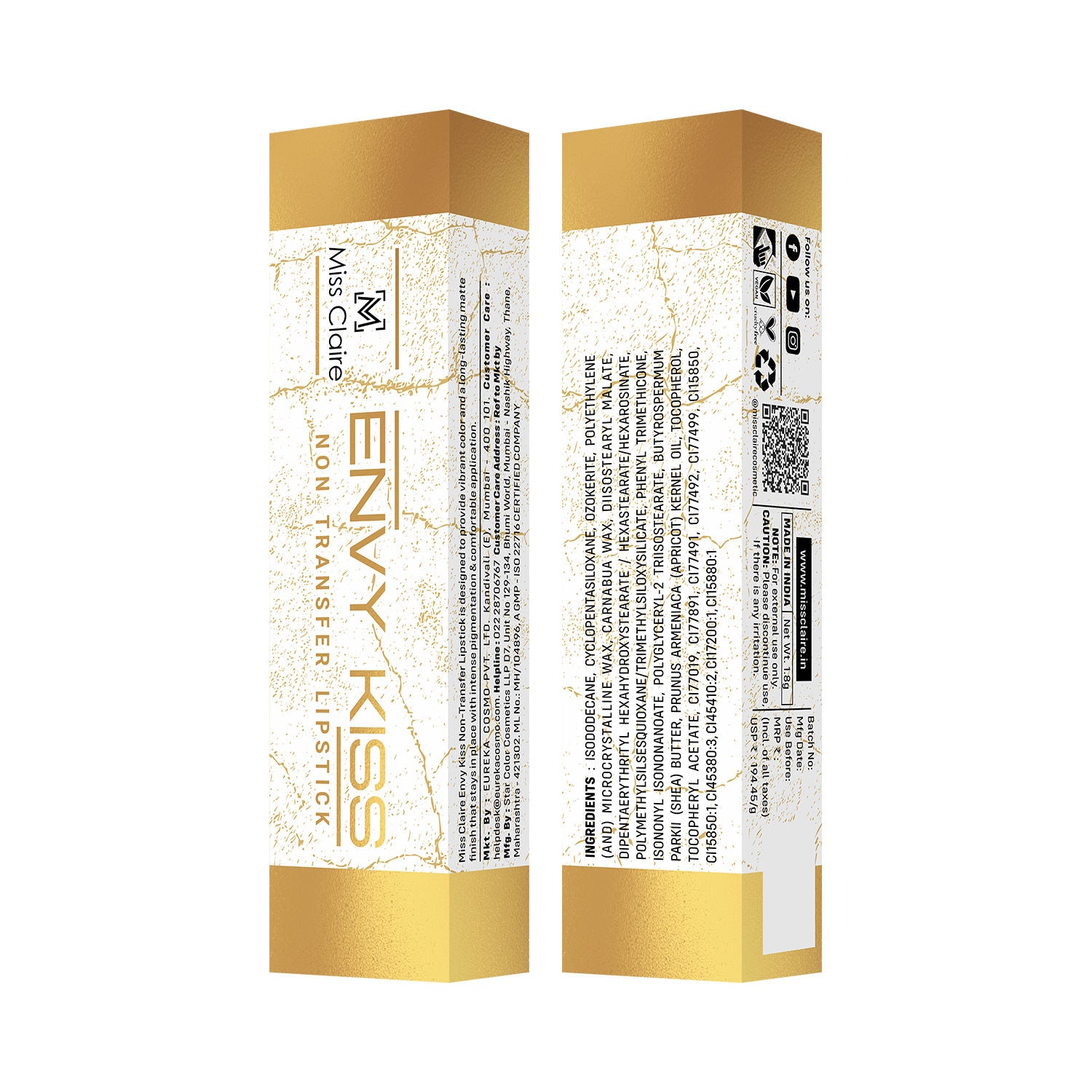 Envy Kiss Non Transfer Lipstick