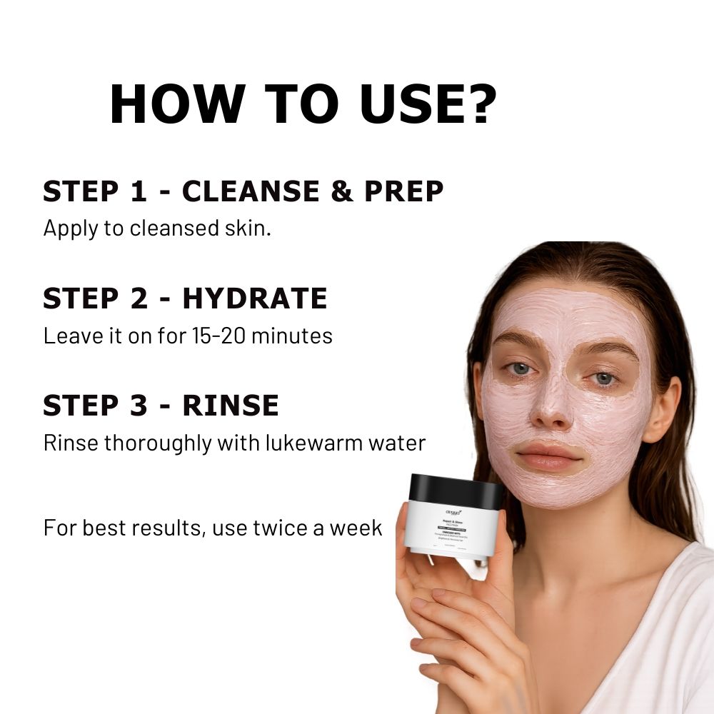 Repair and Shine Face Mask with Pomegranate and Beetroot Oils for Tan, Dark Spots and Glow