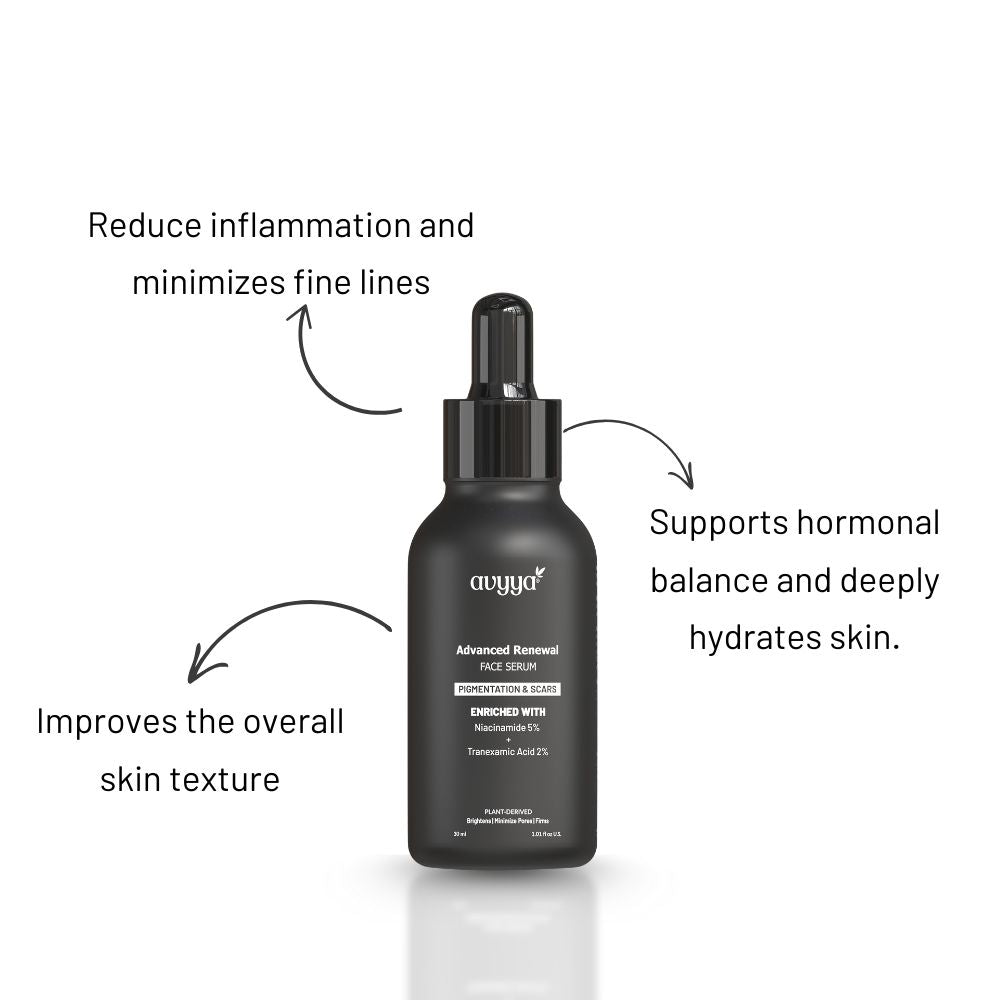 Advanced Renewal Face Serum with Ginseng and Niacinamide, Hydrates and Refreshes Skin