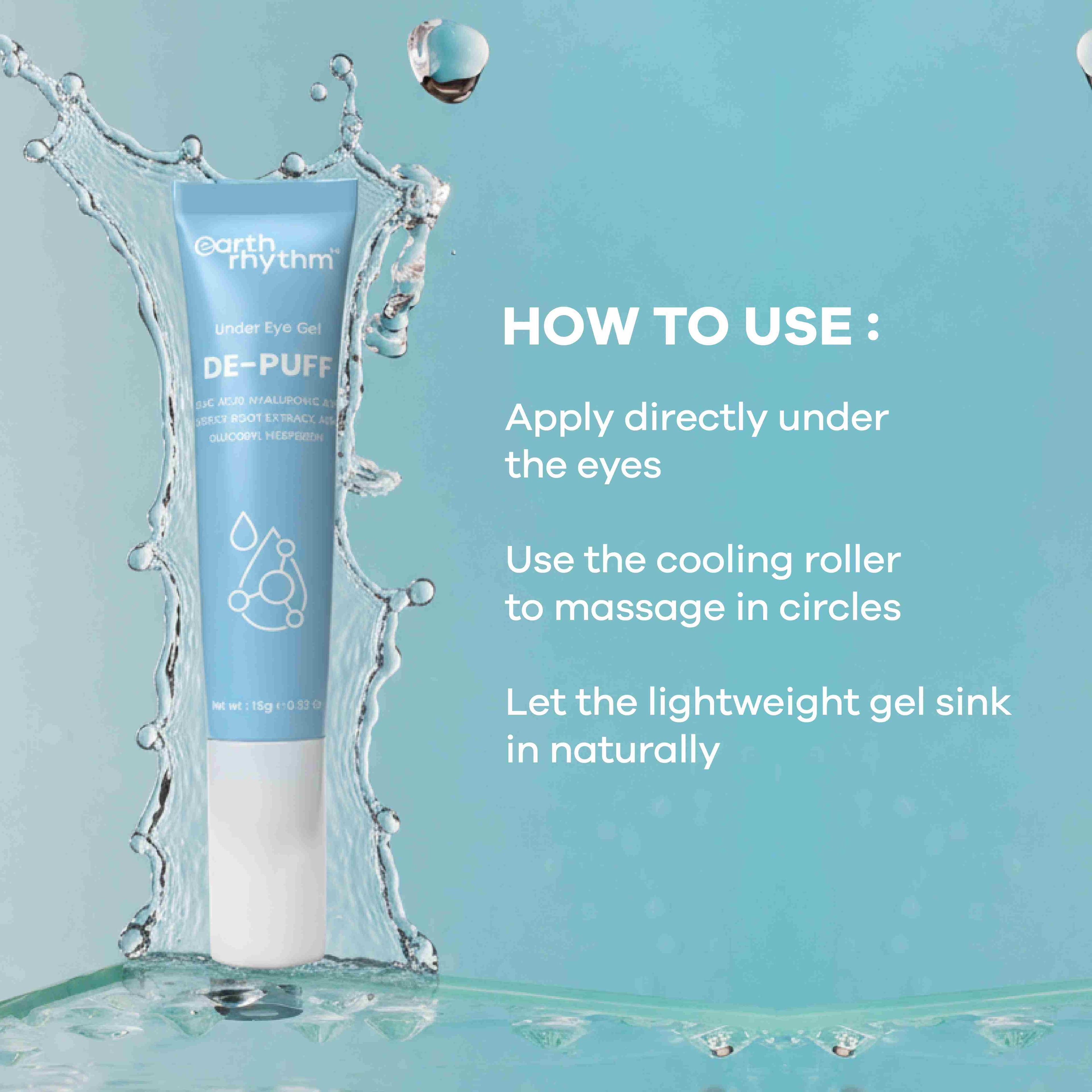 Depuff Under Eye Gel For Men & Women, Reduces Dark Under Eye and Depuffs Under Eye