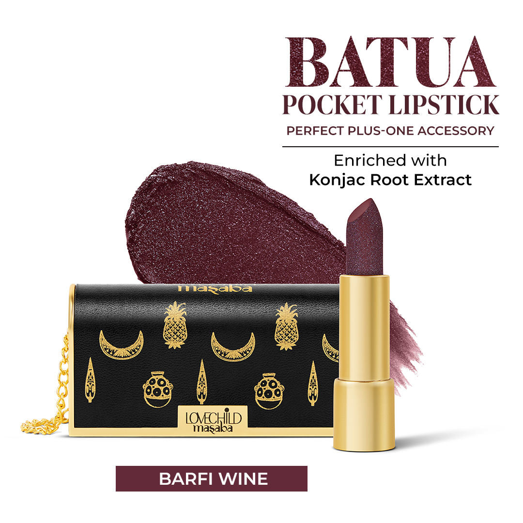 The Batua Satin Lipstick - Barfi Wine
