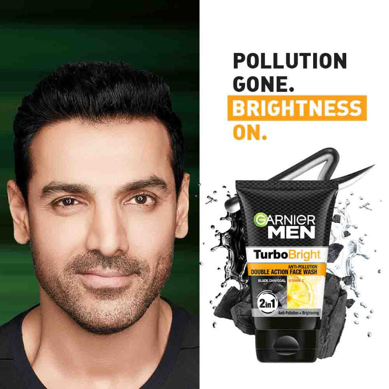 Men Turbo Bright Anti-Pollution Double Action Face Wash