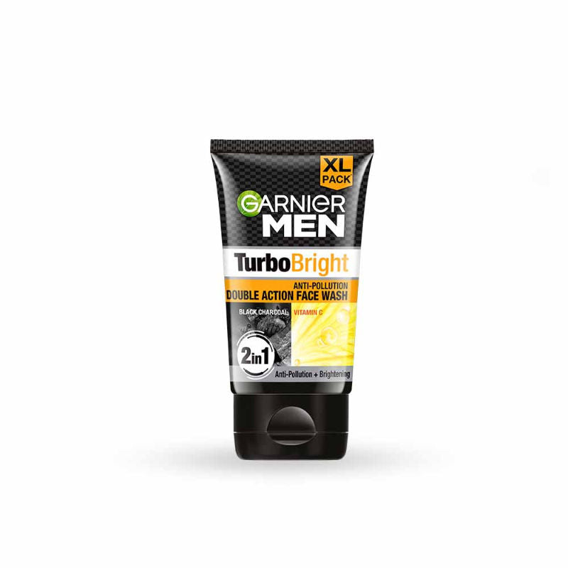 Men Turbo Bright Double Action Face Wash, Deep Cleansing Anti Pollution Face Wash