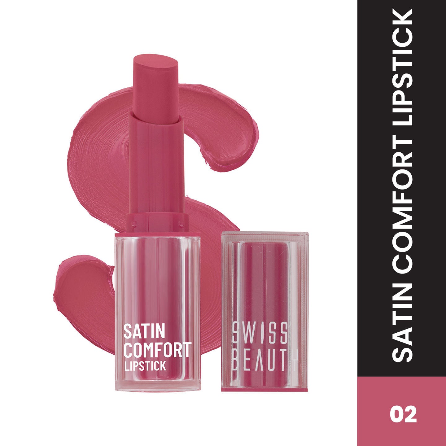 Satin Comfort Smooth Glide, Highly Pigmented , Ultra Hydrating Lipstick - 2 Prime Rose