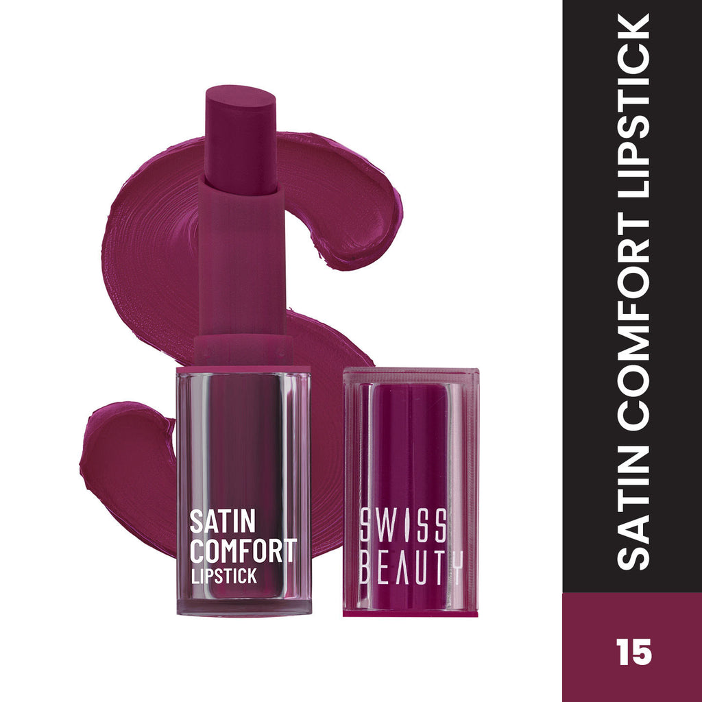 Satin Comfort Smooth Glide, Highly Pigmented , Ultra Hydrating Lipstick - 15 Old Cherry