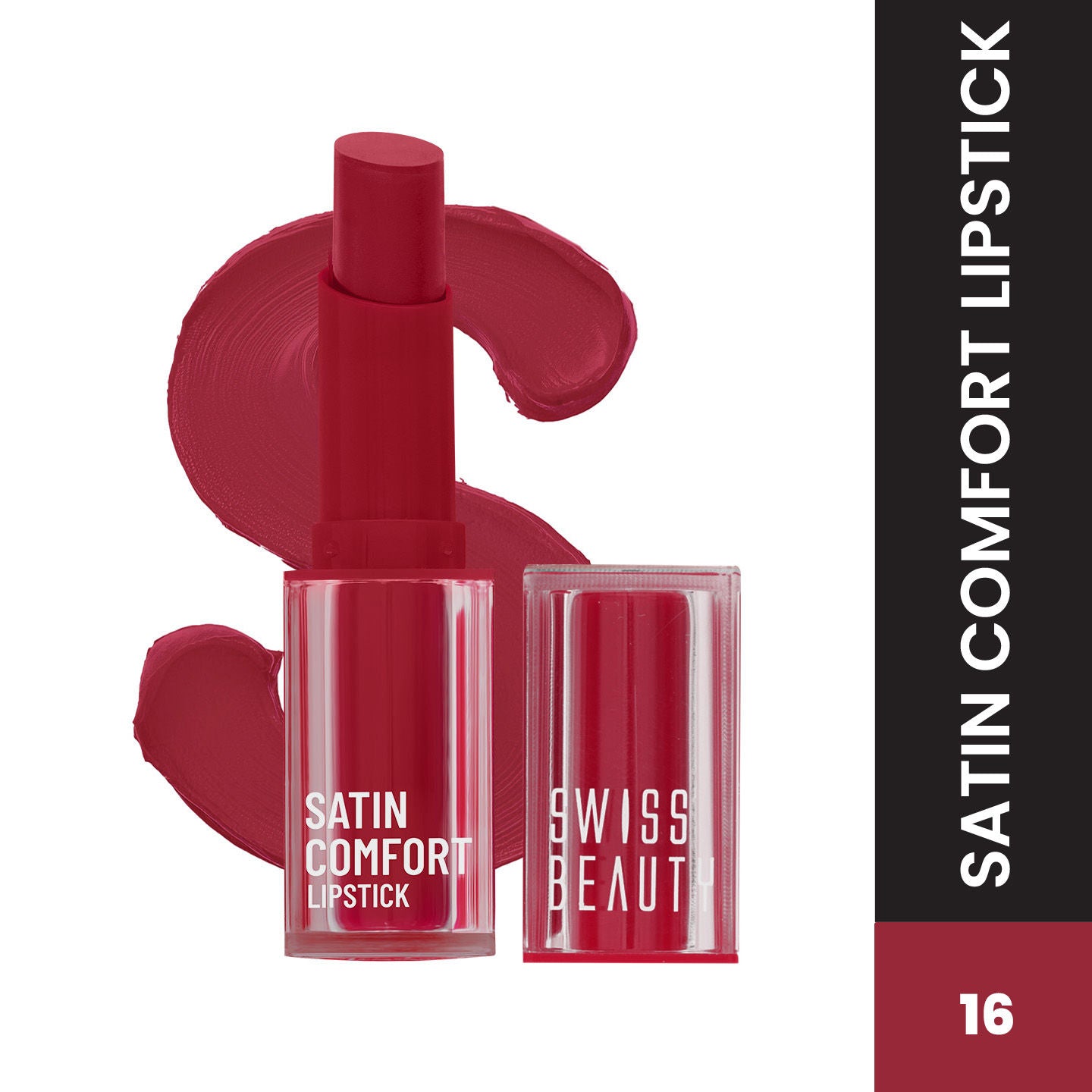 Satin Comfort Smooth Glide, Highly Pigmented , Ultra Hydrating Lipstick - 16 Fire Brick