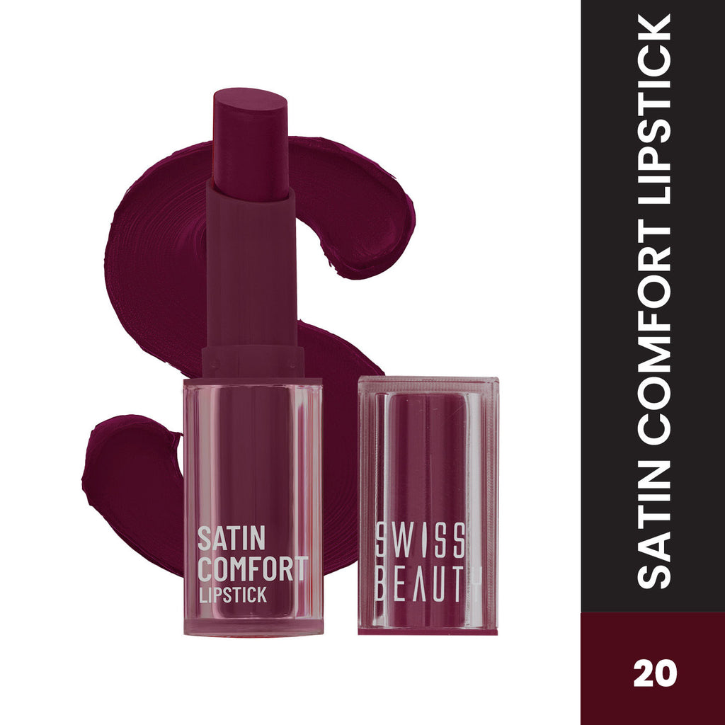 Satin Comfort Smooth Glide, Highly Pigmented , Ultra Hydrating Lipstick - 20 Night Wine