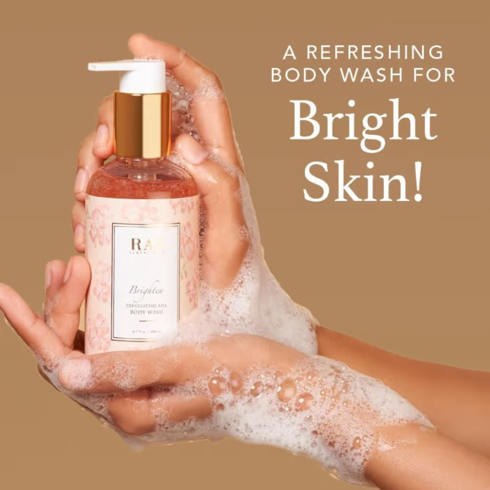 Brighten Exfoliating Aha Body Wash With Himalyan Rose & Pink Pepper - Sulphate Free